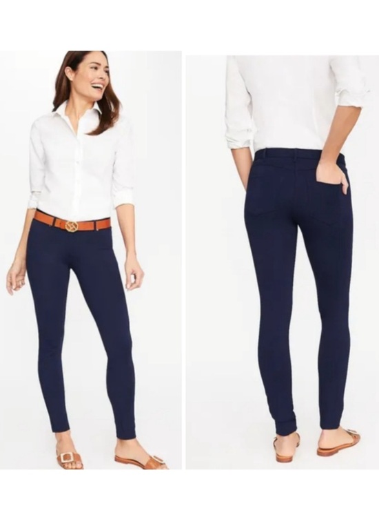 J. McLaughlin Pants - J.McLaughlin Becca Legging Trouser Pant Navy Blue Mid Rise Size 12